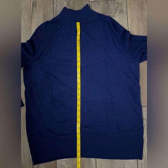 Vineyard Vines - Navy Longsleeve Solid Quarter Zip Sweater - Womens XL - Picture 9 of 9